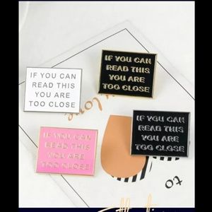 Social distancing metal pin